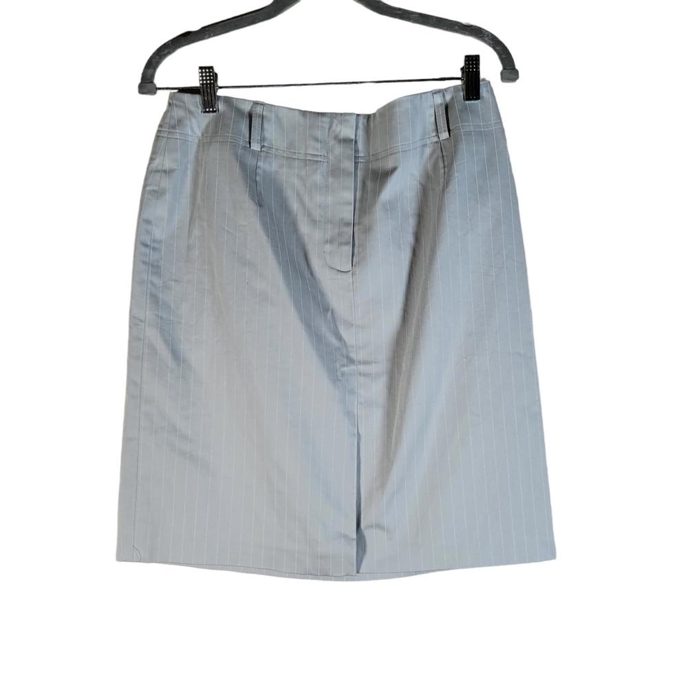 Talbots Gray Stretch Pinstripe Pencil Skirt Women Petites Size 10 NWT